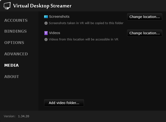 The Media tab in the Streamer